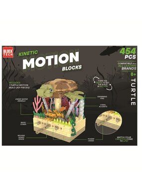 BLOCK TECH KINETIC MOTION BLOCKS - Sea Turtle - 454 Piece - NEW N